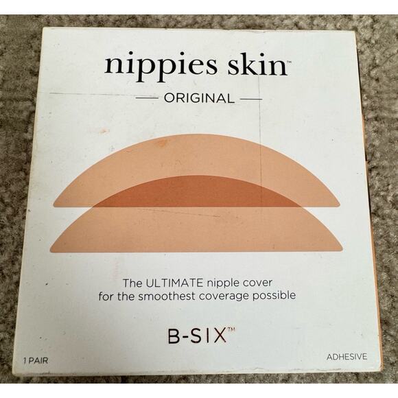 Nippies Skin ORIGINAL B-SIX Adhesive Nipple Covers Creme D+ Cups Reusable - Picture 1 of 6
